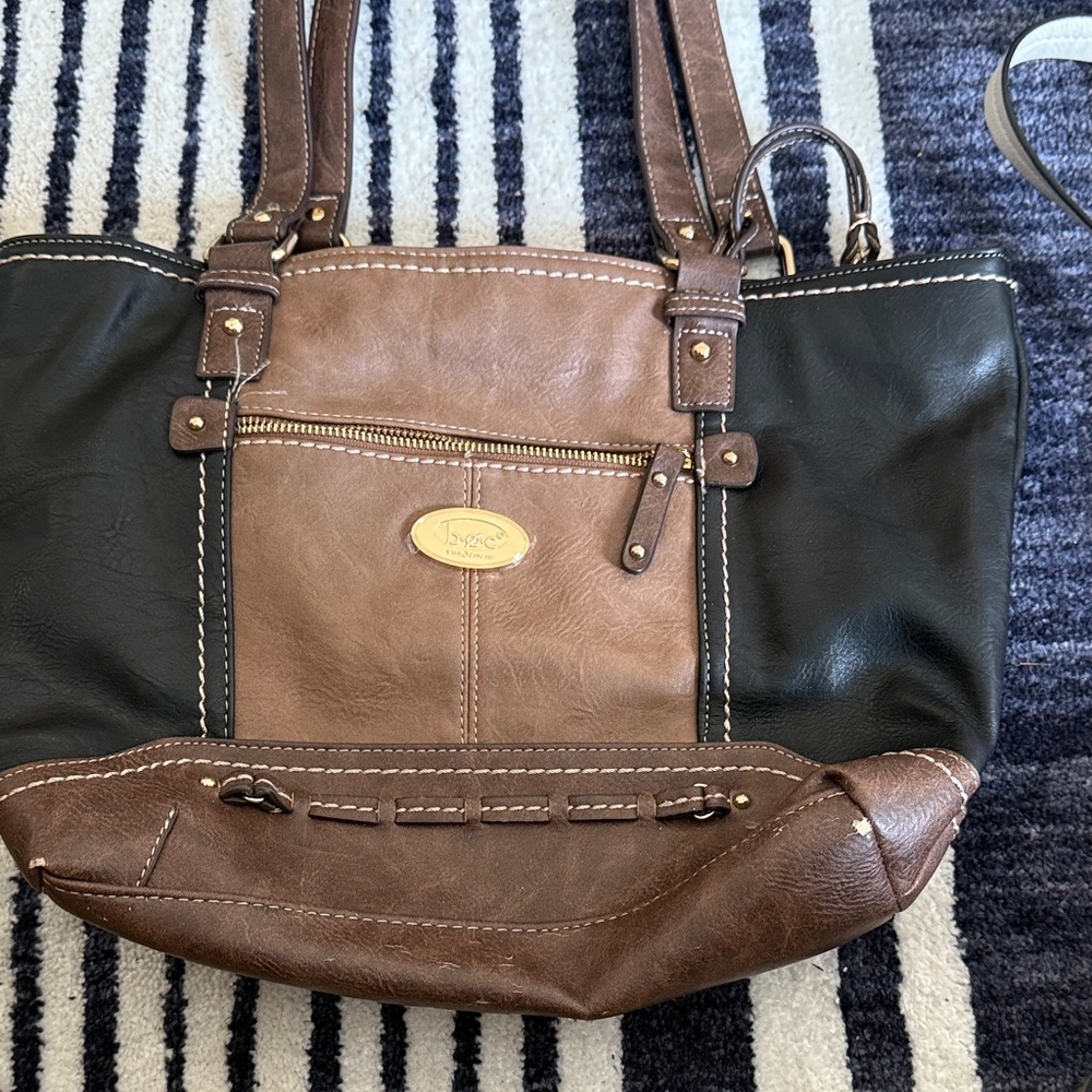 boc Two-Tone Brown and Black Tote